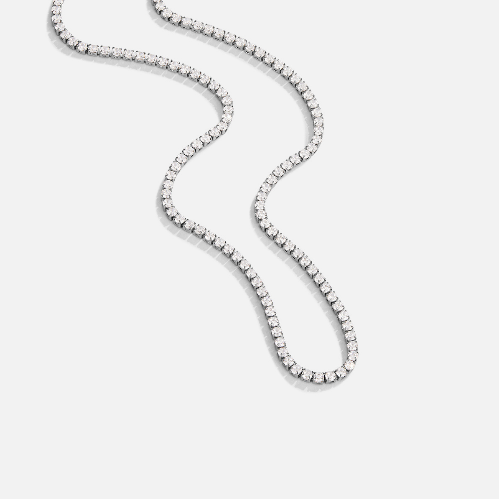 Cordelia Silver Crystal Necklace