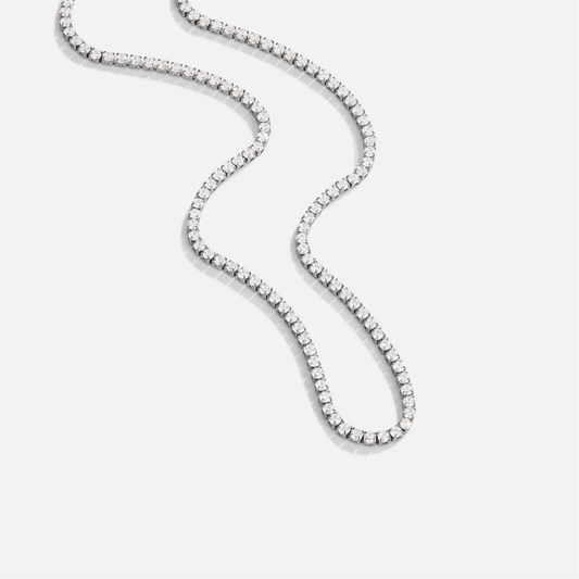 Cordelia Silver Crystal Necklace