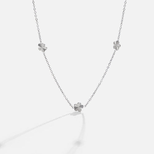 Flower Power Silver Chain Necklace