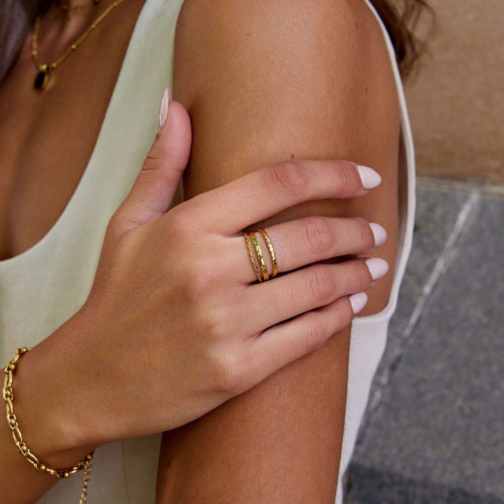 Hella Gold Stacked Ring Set