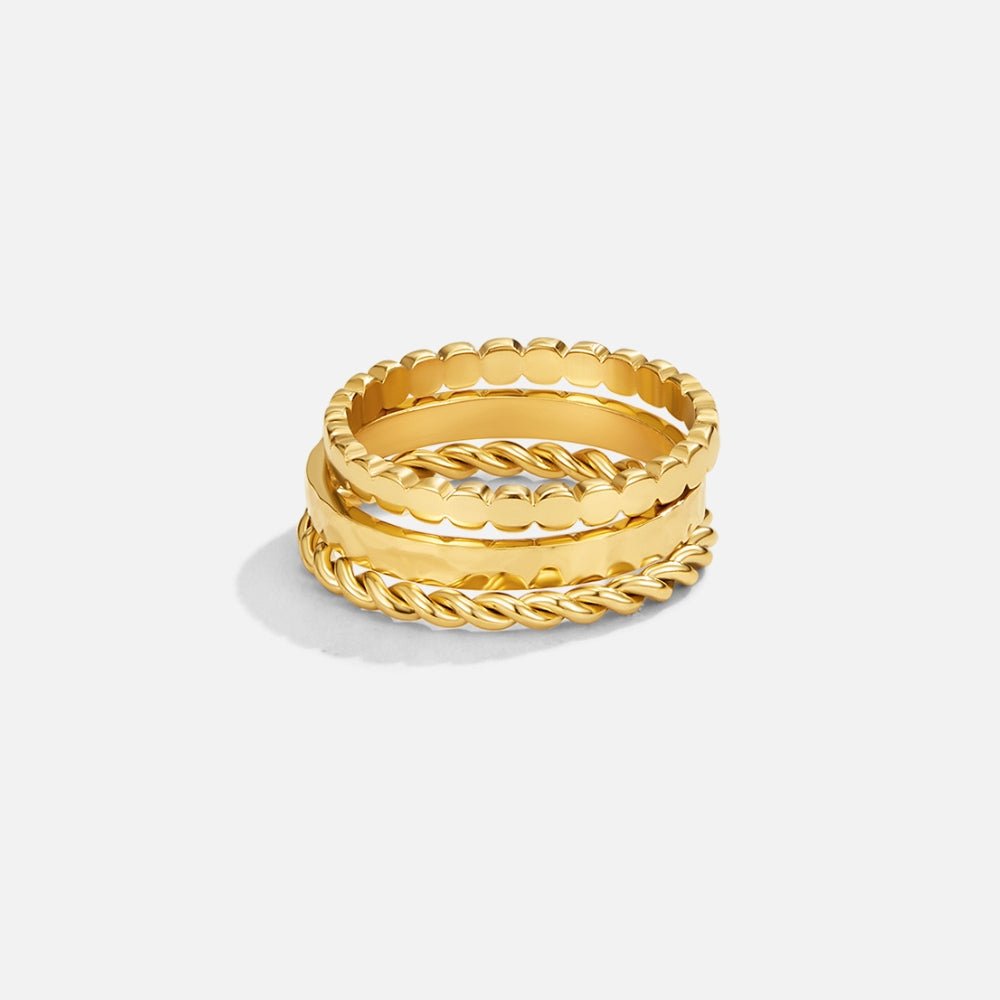 Hella Gold Stacked Ring Set