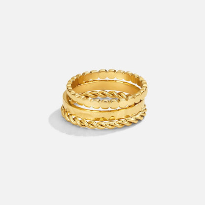 Hella Gold Stacked Ring Set
