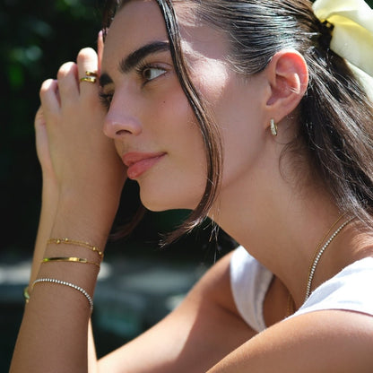 Lily Crystal Hoop Earrings