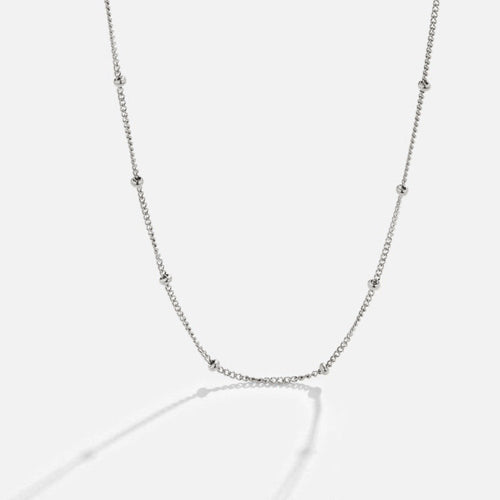 Niyah Bead Silver Chain Necklace