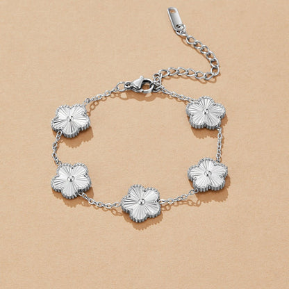 Silver Clover Bracelet