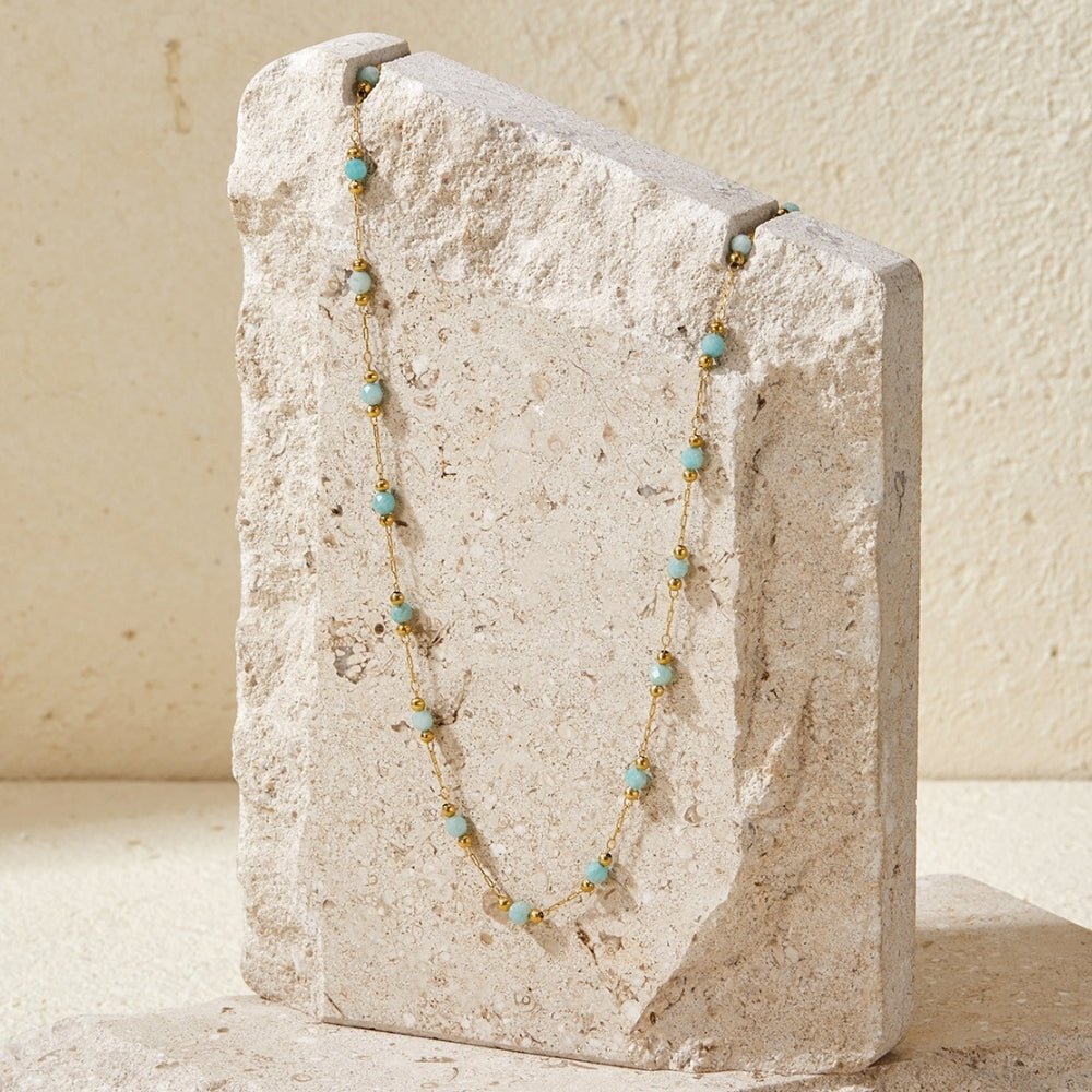 Turquoise Bead Chain Necklace