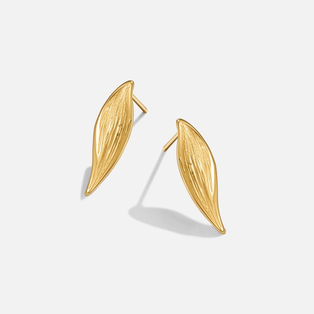 Vintage Monet Gold Leaf Earrings