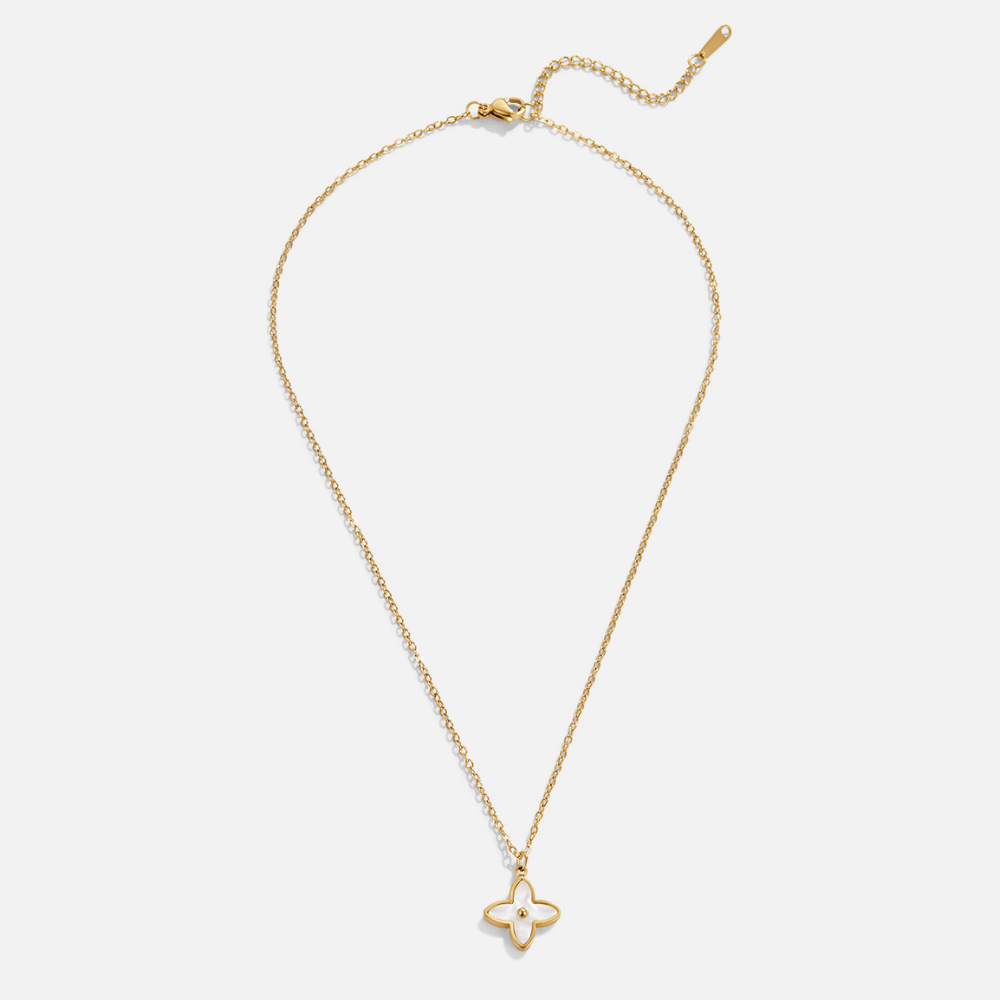 White Blossom Petal Necklace